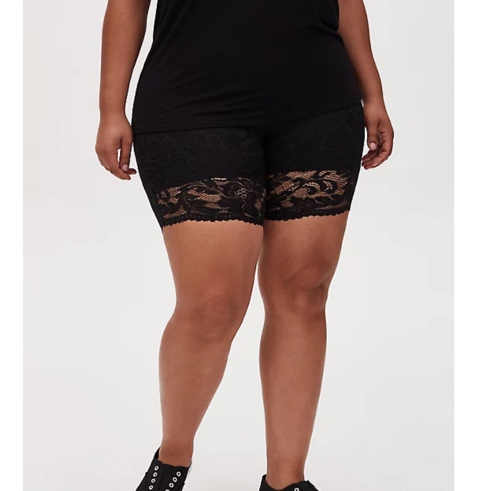 Torrid Black Lace Bike Shorts